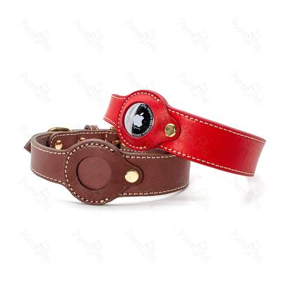 China Wholesale Custom Luxury Real Leather Personalized Name Tag Personalize Comfort Padded Pets Dog Leads Genuine Leather Dog Collar for sale