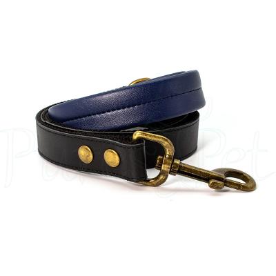 China Amazon 2021 Best Selling Padded Dog Accessories Pet Products Genuine Leather Dog Leash for sale