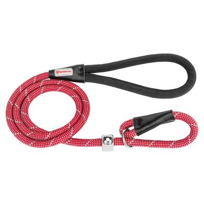 China Wholesale Logo Adjustable Plain Nylon Pet Padded Dog Leash Pet Training Rope Strong Non-slip Leash for sale