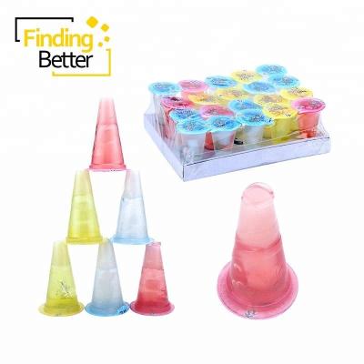 China Natural Halal Confectionery Small Suck Jelly Candy Assorted Fruit Banana Strawberry Lychee Mini Cup Jelly Pudding for sale