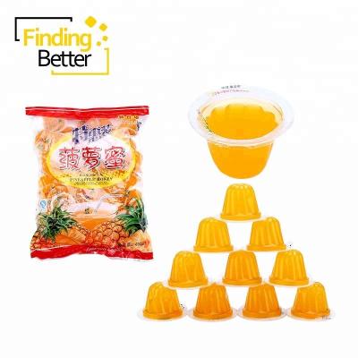 China Natural Halal Delicious Mango Mini Cup Fruity Pineapple Jelly Pudding for sale