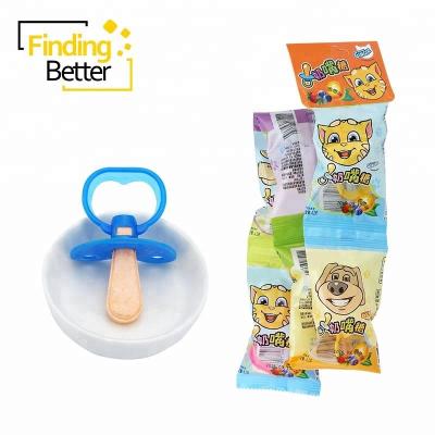 China Natural Halal Baby Candy Candy Nipple Lollipop Compressed Nipple Squeezed Toy Candy for sale