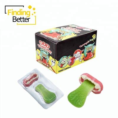 China Odd Funny Custom Gummy Candy Halal Normal Brands Halloween Candy Tooth Jelly Soft Candy Tongue for sale