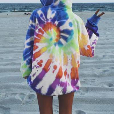 China Wholesale Custom Made High Quality Oversize Pullover Logo Viable Tie Dye Hoodie for sale