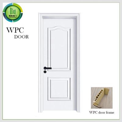 China Hollow Wood Painting WPC Door Composite Flame Retardant Villa Use for sale