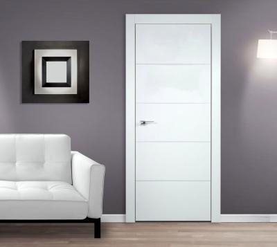 Chine WPC peignant la porte interne, épaisseur en bois blanche de la porte 45mm de chambre à coucher de mousse solide à vendre