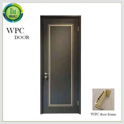 Chine Portes composées de polymère en bois de résistance de termite, porte blanche de chambre à coucher de plaine de WPC à vendre