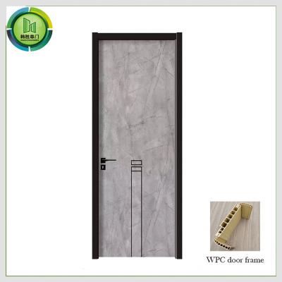 Cina Uso composito della camera da letto della pelle delle porte interne domestiche WPC di stile UPVC in vendita