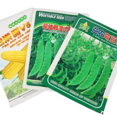 China Security Custom Printed Vegetable Seed Pouch Three Side Seal Bags For Packing Bag for sale