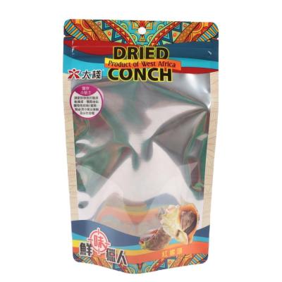 China Guangzhou Recyclable Factory Stand Up Zipper Pouch Dried Conch Pouch Packaging Bags For Dried Seafood for sale