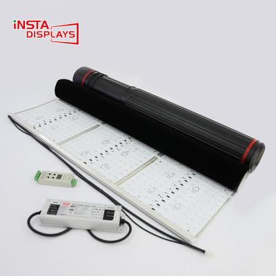 China Rollable& custom design portable single controller handling flexible rollable dynamic led curtain for sale