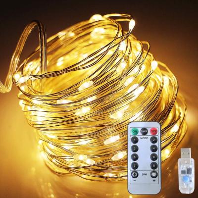 China 10M LED USB Copper String Holiday Lights with Remote Controller for Christmas Decoration for sale