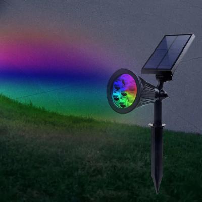 China IP65 Wasserdichte Solargartenlampe Außen RGB Solar Spot Light mit 4LEDs 7LEDs Solar led Rasenlicht für Gartenhof zu verkaufen