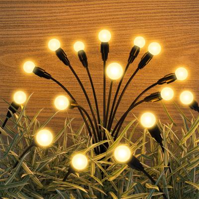 China 6/8/10 Solar Garden Firefly Lamp Swaying Solar Light Wind Blow Decorative Solar Garden Light Outdoor Waterproof Firefly Light for sale