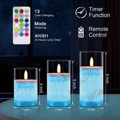 Cina Candele votive senza fiamma lampeggianti RGB candela LED a batteria azionata LED luci del tè a colori per la decorazione del festival di nozze in vendita