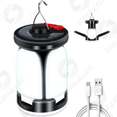 Chine 6 modes Tente lumineuse USB alimentée par l'énergie solaire Tente lumineuse LED Garage Lumière d'urgence pour la randonnée Pêche à domicile Noir à vendre