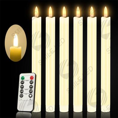 Chine Lumière électronique sans flamme Taper LED bougies en plastique Longue LED blanche étanche Bougie en plastique pour la décoration des fêtes à vendre