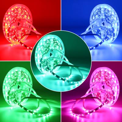 China Lámpara de banda RGB 12V SMD 3528 Smart Light Strip 6MM 60LEDs/Metro Luz de banda LED para el salón en venta