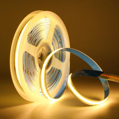 Cina DC 12 Voltage 14W 3000K/4000K/5000K/6000K lampada a striscia 300LED/M Non impermeabile COB flessibile LED Strip Light per interni in vendita