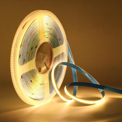 Cina Economico 24V Alta luminosità Lampada a strisce bianca calda Flessibile COB LED Strip Light per soggiorno in vendita