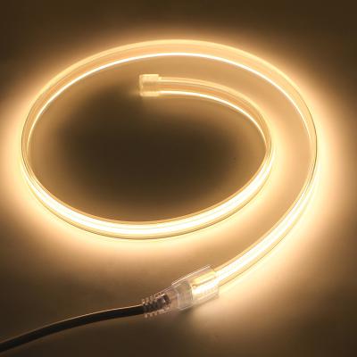 Cina 220V Lampada ad alta tensione 14Watt 280leds Gel di silicio Copertura IP20 Led COB Light Strip per interni in vendita