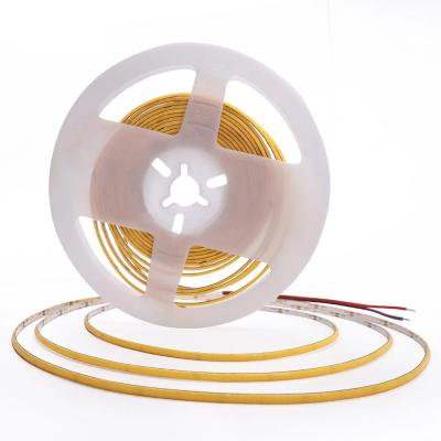 Cina 2.7mm Super Slim COB LED Strip Light per la decorazione della sala auto 12V 480LED/m Caldo fresco Bianco Flessibile Lumi a nastro lineare Bar in vendita