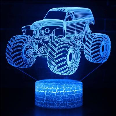 Cina 3A batteria piccole innesco a batteria azionato acrilico bts lampada da tavolo 3d Led Night Touch Light per bambini casa in vendita