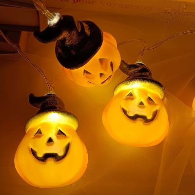 China Decoração de festa de Halloween Luz de corda LED Lâmpada laranja abóbora Jack-O-Lanterna com tampa Luz de abóbora para decorações de Halloween à venda