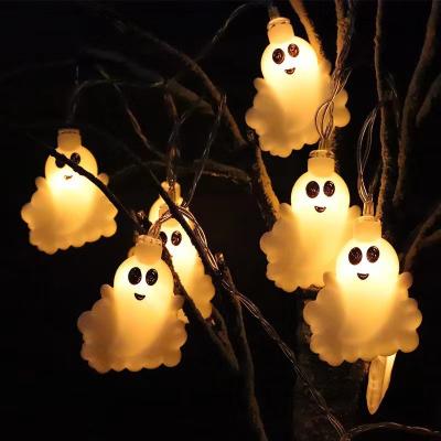 Cina Decorazione Ghost di Halloween Lampada a corda a LED Batteria alimentata per finestra Portico Scala Bar Indoor Outdoor luci solari di Halloween in vendita