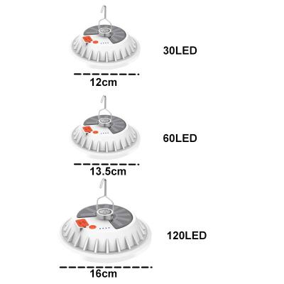 중국 맞춤형 태양광 야외 LED 충전 원격 제어 텐트 라이트 초 밝은 태양광 비상 충전 램프 태양광 캠핑 라이트 판매용