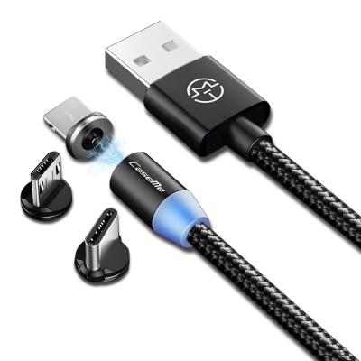 China Fast Charging 3 in 1 Type C Magnetic USB C Phone Charger Cable Micro USB Magnetic Charging Attach Compatible with Android for IOS All Phones for sale