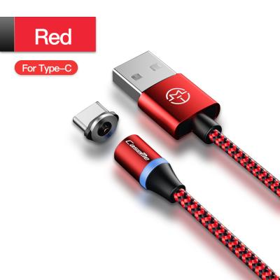 China Fast Charging Magnetic Charging Cable For USB C USB 2.4A Nylon Braided Cord Magnet Phone Fast Charging Charger Compatible With Type C for sale