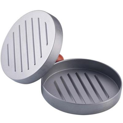 China Economic Viable China Made 5 Inch Round Wooden Handle Hamburger Meat Press Meat Burger Press Cast Iron For Kitchen for sale