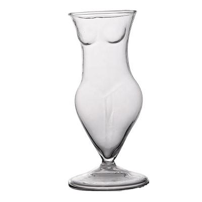 China Amazon Hot Sale Kitchen Bar Party Sexy Cocktail Glass Cup Accessories Woman Drinking Sexy Body Shape Wine Glass Female Body Short Goblet for sale