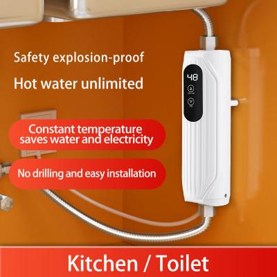 China Hotel Bathroom Electric Heater Price Portable Boiler Camping Haters Tap With Flash Water Led Heate Digital Display for sale