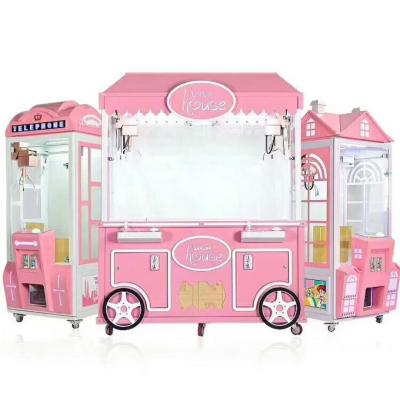 China Metal+Wood Indoor Amusement Gift Game Machine Double Arcade Coin Operated Vehicle Milk Doll Game Machine For Sale for sale