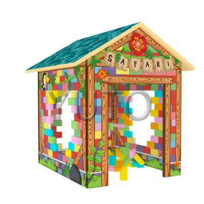 China Commercial Indoor Glass Building Block House Fun Equipment For Kids for sale