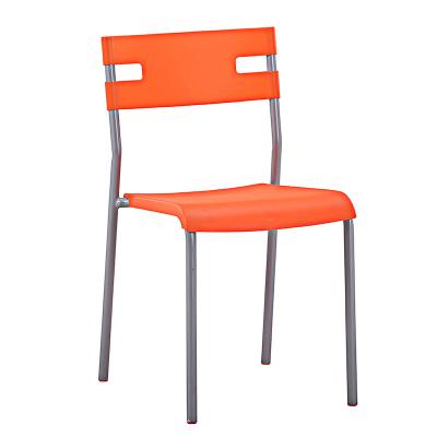 China MODERN Wholesale Outdoor Cafe PP Chairs With Metal Legs Plastic Dining Chair Stackable for sale