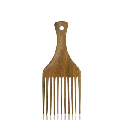 China Wide Tooth Detangling Sandalwood Hair Pick Comb Home Green Massage Scalp Comb For Afro Curly Hair Styling Tools for sale