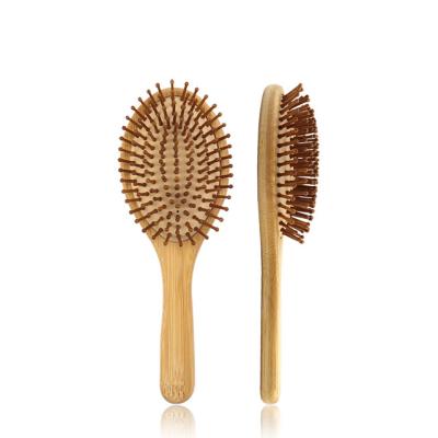 China Home Natural Bamboo Wooden Hair Brush Scalp Massage Airbag Comb Professional Women Tangled Hair Brush for sale