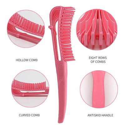 China Wholesale Custom Logo Products Eight Rows Detangler Wet and Dry Massage Hair Brush Detangling Comb Brush Hair for sale