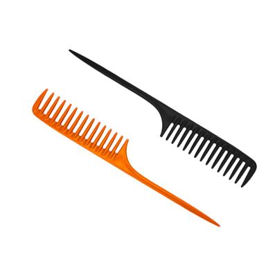 China Salon Hair Comb Professional Home Pin Tail Comb Parting Comb Carbon With Logo for sale