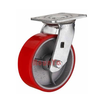 China PIVOT PIVOT Heavy Duty Swivel Plate Casters 4 Inch To 8 Inch Polyurethane Caster Wheel 880 Pounds Capacity for sale