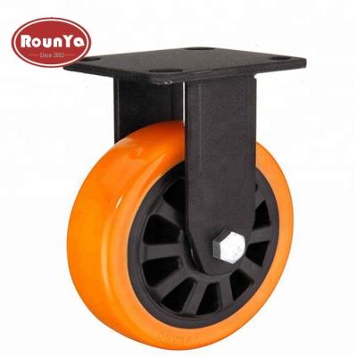 China For Industrial For Industrial Metal Trolley Casters 4in 5in 6in Heavy Duty Black 8in PU Wheel for sale