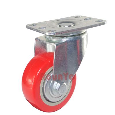 China Red PVC 5in PVC 5in Caster Wheel PIVOT 3in 4in Medium Duty Swivel Caster Wheel With 6 Hole Backing Plate for sale