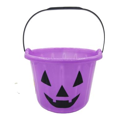 China Sustainable Halloween Candy Bucket with Handles Jack O Lantern Pumpkin Trick or Treat for sale