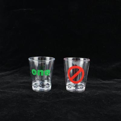 China 2OZ Eco-friendly Transparent Plastic Pulled PS Mug For Promotion for sale