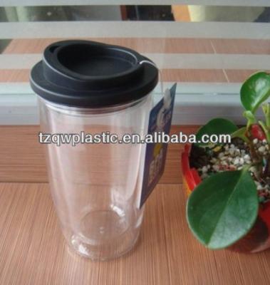 China Tritan Plastic Double Wall Plastic Insulated Cups For Drinking for sale