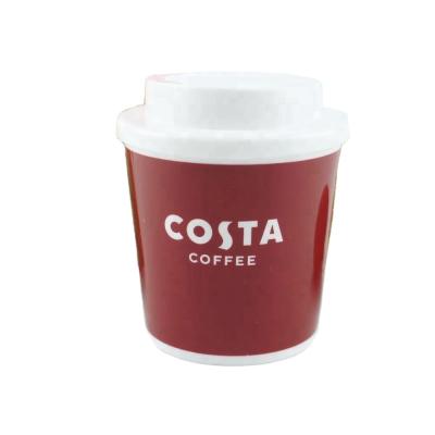 China Eco - Friendly 8oz Double Wall Plastic Coffee Mug With Printing for sale