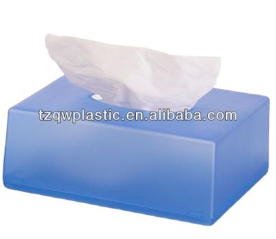 China Rectangle traditional shape plastic tissue boxes, napkin holder, made of pp plastic for sale